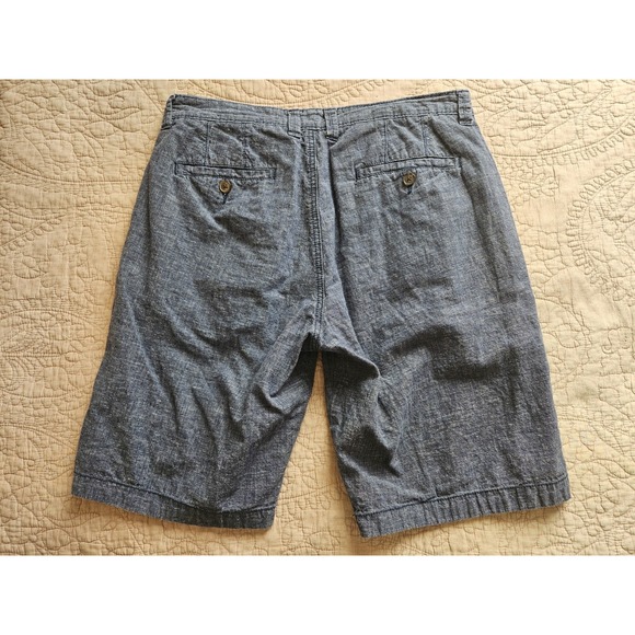 Flag & Anthem Men's Linen Blend Blue Chino Lightweight Shorts, Size 32 - Picture 5 of 5